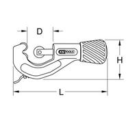 KS Tools Tagliatubi telescopico EDELSTAHL, 6-38mm Quantità:1
