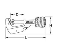 KS Tools 103.1000 Tagliatubi con Guida Telescopica, 3-32 mm