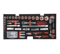 KS TOOLS Toolbox ULTIMATE dotato - 3 cassetti e vassoio - 114 pz