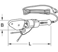 KS Tools Tubo di Plastica Saldatrice Presa, 180° -280°C (207.6501)