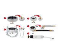 KS Tools Universal-Adapter-Satz Per Bremsentlüftung Con Pompa Manuale, 5-tlg