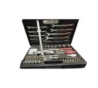 KS Tools Valigetta Attrezzi 82 Pezzi | Bussole, Chiavi a Cricchetto 1/2” e 1/4” | Set Chiavi ad Occhio e Spaccate 8-19 mm | Valigetta Professionale in Acciaio