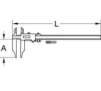 KS Tools Werkstatt-Messschieber Senza Punte Digitale, 0-500mm (300.0562)