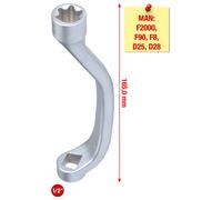 KS Tools Zylinderkopf-Schlüssel Man, 1/2 ", E20 e-Torx
