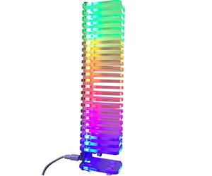 KS25 Fantasy Crystal Cube LED Music Audio Spectrum Analyzer Kit Display Livello, Spettro sonoro estremamente accurato VU Meter Torre (prodotto finito)