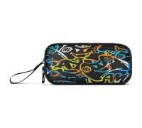 Ksajwzf Astuccio di grande capacità, colorato, con joystick, gioco graffiti, 3 scomparti, portapenne, organizer per cancelleria, per scuola, ragazza, ragazzo, adolescente, Multi, Zaino per la scuola