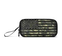 Ksajwzf Astuccio di grande capacità con bandiera americana degli Stati Uniti a 3 scomparti, portapenne, organizer per cancelleria, per scuola, ragazza, ragazzo, adolescente, Multi, Zaino per la scuola