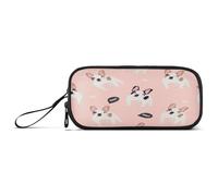 Ksajwzf Astuccio di grande capacità con bulldog francese a 3 scomparti per penne, organizer per cancelleria, per scuola, ragazza, ragazzo, adolescente, Multi, Zaino per la scuola