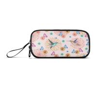 Ksajwzf Astuccio di grande capacità con colibrì primaverile, 3 scomparti, portapenne, organizer per cancelleria, per scuola, ragazza, ragazzo, adolescente, Multi, Zaino per la scuola