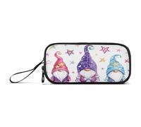 Ksajwzf Astuccio di grande capacità con gnomi magici ad acquerello, stelle, 3 scomparti, portapenne, organizer per cancelleria, per scuola, ragazza, ragazzo, adolescente, Multi, Zaino per la scuola