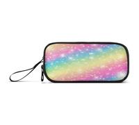 Ksajwzf Astuccio di grande capacità, con texture arcobaleno tie dye, 3 scomparti, portapenne, organizer per cancelleria, per scuola, ragazza, ragazzo, adolescente, Multi, Zaino per la scuola