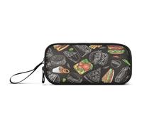 Ksajwzf Astuccio di grande capacità, per hamburger, fast food, 3 scomparti, portapenne, organizer per cancelleria, per scuola, ragazza, ragazzo, adolescente, Multi, Zaino per la scuola