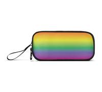 Ksajwzf Astuccio grande capacità, design astratto arcobaleno, 3 scomparti, portapenne, organizer, borsa per cancelleria per scuola, ragazza, ragazzo, adolescente, multi, zaino per la scuola