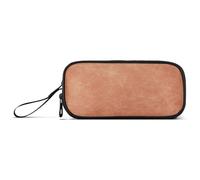 Ksajwzf Astuccio grande in vera pelle arancione naturale con 3 scomparti, portapenne, organizer per cancelleria, per scuola, ragazza, ragazzo, adolescente, Multi, Zaino per la scuola