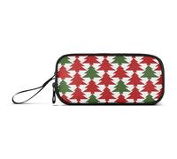 Ksajwzf Astuccio portapenne di grande capacità, con albero di Natale, rosso e verde, 3 scomparti, portapenne, organizer per cancelleria, per scuola, ragazza, ragazzo, adolescente, Multi, Zaino per la