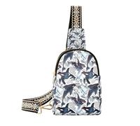 Ksajwzf Borsa a tracolla piccola con balena assassina ad acquerello, idea regalo per donne, alla moda, da donna, Multi