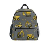 Ksajwzf Carino Construction Cars Zaino per bambini Borsa per libri per bambini per ragazze e ragazzi 3-8 anni asilo zaino per camion zaino per veicoli, Multicolore