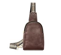 Ksajwzf Elegante borsa a tracolla in similpelle marrone scuro, piccola borsa a tracolla, idea regalo per donne, marsupio alla moda da donna, Multi