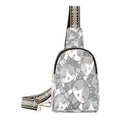 Ksajwzf Marsupio a tracolla con animali dei cartoni animati, idea regalo per donne, alla moda, da donna, Multi