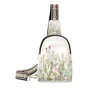 Ksajwzf Marsupio vintage con fiori di erbe aromatiche, borsa a tracolla, idea regalo per donne, alla moda, Multi