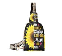 Ksajwzf My Greatest Blessings Call Me Mom and Nana, piccola borsa a tracolla, idea regalo per donne, alla moda, da donna, Multi