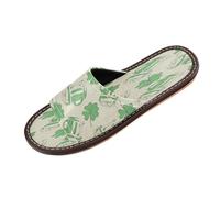 Ksajwzf Pantofole a forma di quadrifoglio, con boccale di birra, per donne e uomini, con scritta "Happy Patrick Day", estive, da viaggio, pantofole da casa, Multi, 36/37 EU