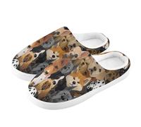Ksajwzf Pantofole con cani carini per donne e uomini, cuccioli di animali e cani, pantofole da casa per interni, scarpe da casa, camera da letto, scarpe da viaggio, Multi, 39/40 EU