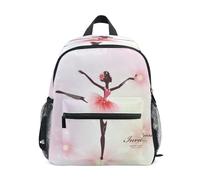 Ksajwzf Zainetto per bambini con ballerina rosa e fiori, per bambini dai 3 agli 8 anni in età prescolare, Multicolore