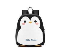 Ksajwzf Zaino con nome personalizzato con pinguino cartone animato IconToddler mini zaino ragazzi ragazze, zaino personalizzato per asilo scuola materna borse per la scuola materna 33 pollici,
