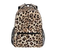 Ksajwzf Zaino per computer portatile con motivo leopardato per ragazze e ragazzi con stampa leopardata per scuola elementare università viaggi escursionismo zaino con nome marca per uomini donne,