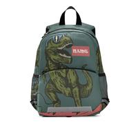Ksajwzf Zaino personalizzato per bambini con nome divertente dinosauro libreria, per ragazzi e ragazze dai 3 ai 6 anni, zaino personalizzato per asilo e asilo, Multi