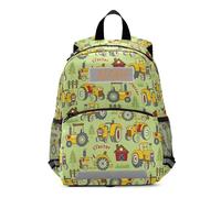 Ksajwzf Zaino personalizzato per bambini con nome trattori Ccartoon Farming Bookbag per ragazzi e ragazze 3-6 anni, zaino personalizzato colorato auto asilo zaino asilo zaino, Multi