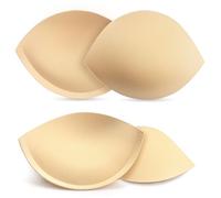 KSang Inserti push-up per reggiseno da donna, 2 paia di coppe per aumentare il seno, aggiungere 1-2 taglie all'istante A/B, coppa C disponibile, Beige, C