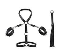 KSBBHDS 1 Pezzo Di Cintura Di Addestramento E 1 Pezzo Di Frusta In Pelle Piccola, Forniture Di Coppie, Accessori Punk, Giocattoli Per Adulti.