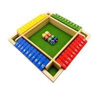KSBBHDS 1 Set Giochi In Scatola Chiuso, Giochi Da Tavolo In Legno, Giocattoli Per 4 Giocatori, Giochi Di Numeri Colorati, Giochi Divertenti Su Quattro Lati, Giochi Per Adulti E Bambini