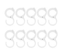 KSBBHDS 10 ganci regolabili, appendiabiti in plastica, anti-caduta, ganci per appendiabiti, ganci multifunzionali, ganci per appendere vestiti (bianco)