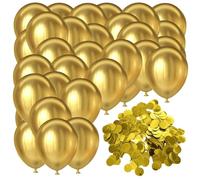 KSBBHDS 100 Pezzi di Palloncini Dorati E Coriandoli da 10G, Disposizione delle Scene, Palloncini Decorativi, Adatti A Matrimoni, Cerimonie, Feste di Compleanno.