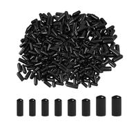 KSBBHDS 100 tappi di protezione per piccole parti, diametro interno 2 mm, 3 mm, 4 mm, 6 mm, 1 tasca trasparente con cerniera, protezione parziale, manicotto in gomma, tappo in plastica, manicotto di