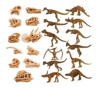 KSBBHDS 11 Pezzi di Teschi di Dinosauro, 12 Pezzi di Scheletri, Modelli di Dinosauri Simulati, personalità Creativa, Giocattoli Fossili Educativi per Bambini, Ornamenti Interessanti.