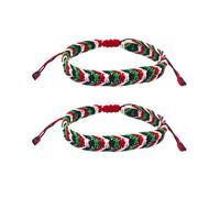 KSBBHDS 2 bracciali intrecciati, braccialetti in stile palestinese, braccialetti regolabili, braccialetti palestinesi, braccialetti intrecciati colorati, per uomini e donne