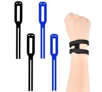 KSBBHDS 2 paia di poggiapolsi poggiapolsi widget polso polsino comodo bracciali bracciali unisex perfetto per tennis, golf, può alleviare il dolore (blu, nero)