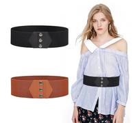KSBBHDS 2 Pezzi Cintura Ampia Da Donna, Accessori Semplici E Versatili, Accessori Per Abbigliamento, Cintura Elastica E Confortevole.