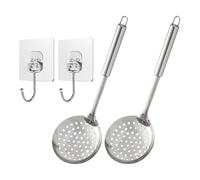 KSBBHDS 2 Pezzi Colanders in Acciaio Inossidabile E 2 Ganci, Utensili da Cucina, Accessori per La Cottura, Cucchiai Filtranti per La Cottura.