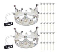 KSBBHDS 2 Pezzi Corone E 25 Spine, Decorazioni per Torte, Forniture per Feste di Compleanno, Plug-in Carini Creativi.