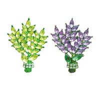KSBBHDS 2 Pezzi di Spilla di Strass di Lavanda, Spilla Creativa di personalità, Sexy Elee, Distintivo per Donne, Ornamenti di Abbigliamento.