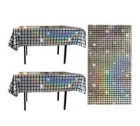KSBBHDS 2 Pezzi di Tovaglie Impermeabili E 1 Pezzo di Stoffa di Sfondo, Forniture da Discoteca, Decorazioni per Feste, Tovaglie di personalità Creativa.
