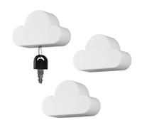 KSBBHDS 3 ganci da parete a forma di nuvola, ganci magnetici, ganci autoadesivi no-punch, adatti per portachiavi, apribottiglie, rasoi e altri piccoli prodotti in metallo