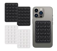 KSBBHDS 4 Pezzi Supporto a Ventosa per Cellulare in Silicone per Auto e Power Bank, Durevole (Nero, Bianco)