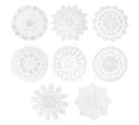 KSBBHDS 8 Pezzi di Sottobicchieri di Pizzo, Decorazioni da Tavolo da Pranzo, Sottobicchieri Elei E Semplici, Cuscinetti per Isolamenti da Pranzo, Accessori per La Casa.