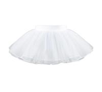 KSBBHDS Abito Bianco, Tutù per Ragazze, Balletto, Tulle, Costume, Gonna Elastica, Gonfia per Spettacoli Teatrali